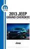 2013 JEEP. grand cherokee. Accessories Quick Reference Guide // EUROPE