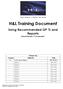 H&L Training Document