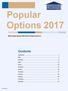 Popular Options 201. Contents. Most Popular Options Offered By F H s LL