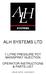 ALH SYSTEMS LTD 1 LITRE PRESSURE POT MAINSPRAY INJECTION OPERATOR INSTRUCTIONS & PARTS LIST