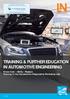 TRAINING & FURTHER EDUCATION IN AUTOMOTIVE ENGINEERING