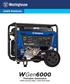 USER MANUAL. WGen6000. Portable Generator 6000 Running Watts 7500 Peak Watts