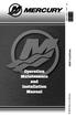 2016 Mercury Marine. Operation Maintenance and Installation Manual. 4/5/6 FourStroke