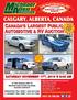 CALGARY, ALBERTA, CANADA CANADA S LARGEST PUBLIC AUTOMOTIVE & RV AUCTION