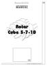 use & maintenance MANUAL Rotar Cube Rotar Cube - Cod.197AA Rev.01 01/2008