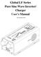 Global LF Series Pure Sine Wave Inverter/ Charger User s Manual PICOGLF6W12V120V