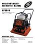 GP5800 OPERATOR S SAFETY AND SERVICE MANUAL VIBRATORY PLATE
