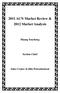 2011 ACN Market Review & 2012 Market Analysis
