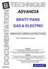 ADVANCIA BRATT PANS GAS & ELECTRIC MANUFACTURERS INSTRUCTIONS. Part D: Maintenance manual 3BE390845NM