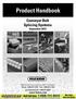 Product Handbook. Conveyor Belt Splicing Systems September Wisconsin Avenue, Downers Grove, Illinois 60515