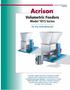 Acrison. Volumetric Feeders. Model 1015 Series. For Dry Solid Materials