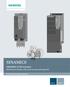 SINAMICS. SINAMICS G120 inverters. PM230 Power Modules, IP20 / push-through technology (PT) Hardware Installation Manual