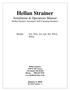 Hellan Strainer Installation & Operations Manual Hellan Strainer Automatic Self-Cleaning Strainers