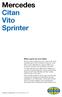 Mercedes Citan Vito Sprinter