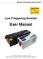 Low Frequency Inverter. User Manual