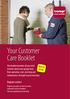 Your Customer Care Booklet