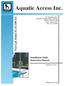Aquatic Access Inc. Pool Lift Model IGAT-180 AD. Installation Guide Instruction Manual