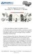 Dual Port Engine Kit Instructions Part number and A