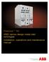 ReliaGear TM ND ANSI narrow design metal-clad switchgear Installation, operations and maintenance manual
