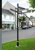 GUILDFORD SIGNAGE COLUMN with FFB 6 Ball Finial installed on The Diamond Green, Castlefin, Donegal, Northern Ireland