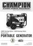 PORTABLE GENERATOR Starting Watts / 3400 Running Watts Recoil Start OWNER S MANUAL & OPERATING INSTRUCTIONS MODEL NUMBER