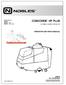 CONCORDE HP PLUS *608416* OPERATOR AND PARTS MANUAL Rev. 03 ( ) Model Part No.: PAC PAC CAN