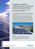 Standard-compliant components for commercial photovoltaic applications