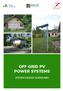 OFF GRID PV POWER SYSTEMS