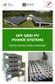 OFF GRID PV POWER SYSTEMS SYSTEM INSTALLATION GUIDELINES