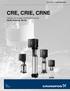 GRUNDFOS DATA BOOKLET CRE, CRIE, CRNE. Vertical, multistage centrifugal E-pumps North America, 60 Hz