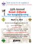 Scout -O-Rama. Star Spangled Scouting. The 200th Anniversary of the Star Spangled Banner. May 9-11, Monroe County Fairgrounds, Monroe, MI