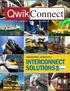 QwikConnect INTERCONNECT SOLUTIONS INDUSTRIAL STRENGTH GLENAIR JANUARY 2014 VOLUME 18 NUMBER 1