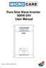 Pure Sine Wave Inverter 600W-24V User Manual