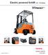 Electric powered forklift tonne