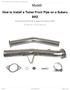 Moddit. How to Install a Tomei Front Pipe on a Subaru BRZ. This write up will show how to install a front pipe on a BRZ. Written By: Dung Nguyen