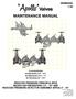 MAINTENANCE MANUAL. Covering Models: Series (1/4-10 ) S Series (1/4-1 ) Series (3-10 )