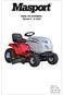 RIDE ON MOWERS Model # H Issue A.0 ECN Sept 2014 PB Ref #