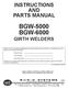 INSTRUCTIONS AND PARTS MANUAL BGW-5000 BGW-6000 GIRTH WELDERS