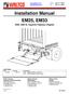 Installation Manual EM25, EM , 3300 lb. Capacity Flipaway Liftgates