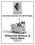 Operators Manual & Parts Book December 2012 Part Number