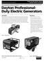 Dayton Professional- Duty Electric Generators