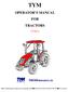 TYM OPERATOR S MANUAL FOR TRACTORS