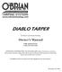 DIABLO TARPER. US Patents and Patent Pending. Owner s Manual FOR ASSISTANCE CALL