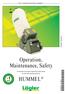 Operation, Maintenance, Safety HUMMEL * * < 1 mg/m³ BELT SANDING MACHINE HUMMEL. English / Englisch