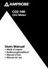 CO2-100 CO2 Meter. Users Manual Mode d emploi Bedienungshandbuch Manual d Uso Manual de uso