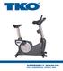 ASSEMBLY MANUAL 9GU - COMMERCIAL UPRIGHT BIKE