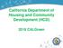 California Department of Housing and Community Development (HCD) 2016 CALGreen