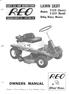 REO. Jj'~ LAWN SKIFF OWNERS MANUAL (Electric) o e s (Recoil) Riding Rotary Mowers. M d I PARTS LIST AND INSTRUCTIONS