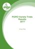 PGRO Variety Trials Results Vining Peas