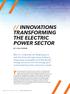 // INNOVATIONS TRANSFORMING THE ELECTRIC POWER SECTOR